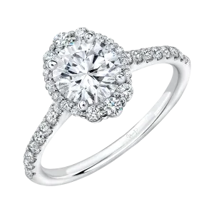 0.35ctw Round Halo Engagement Ring