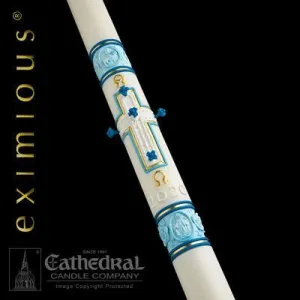1-15/16" x 39" Most Holy Rosary Eximious Paschal Candle