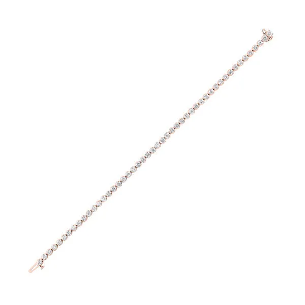 14KT Pink Gold Stunning Bracelet - 3-1/4 ctw