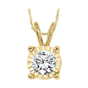 14KT Yellow Gold & Diamond Tru Reflection Neckwear Pendant    - 1/10 ctw