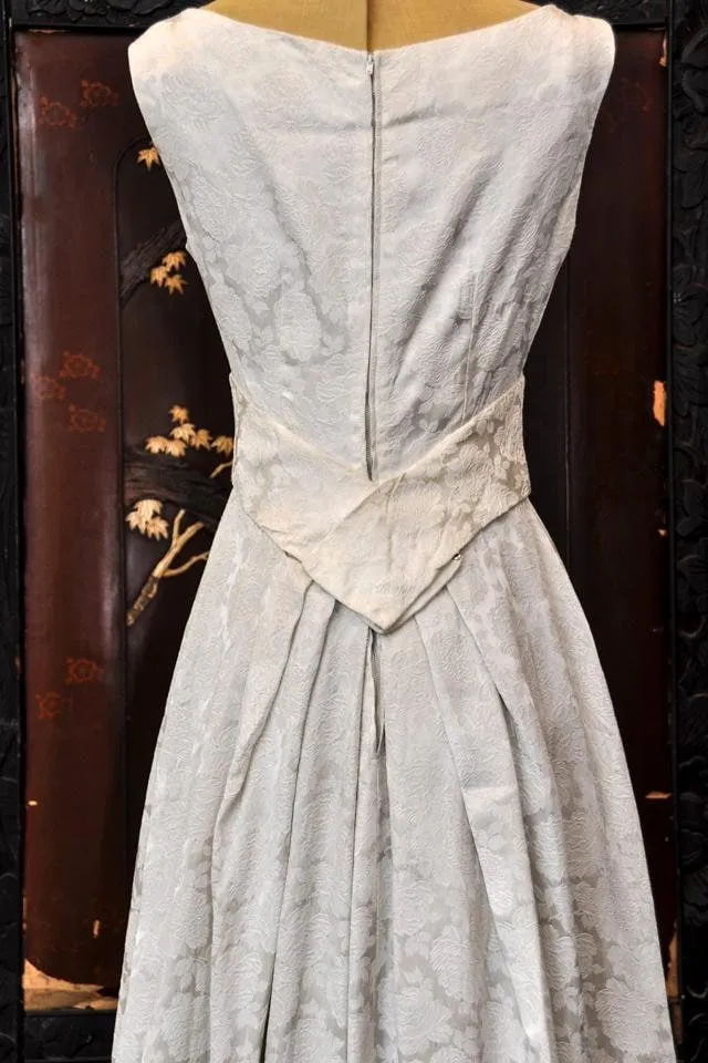 1960s Gorgeous Brocade Wedding Dress