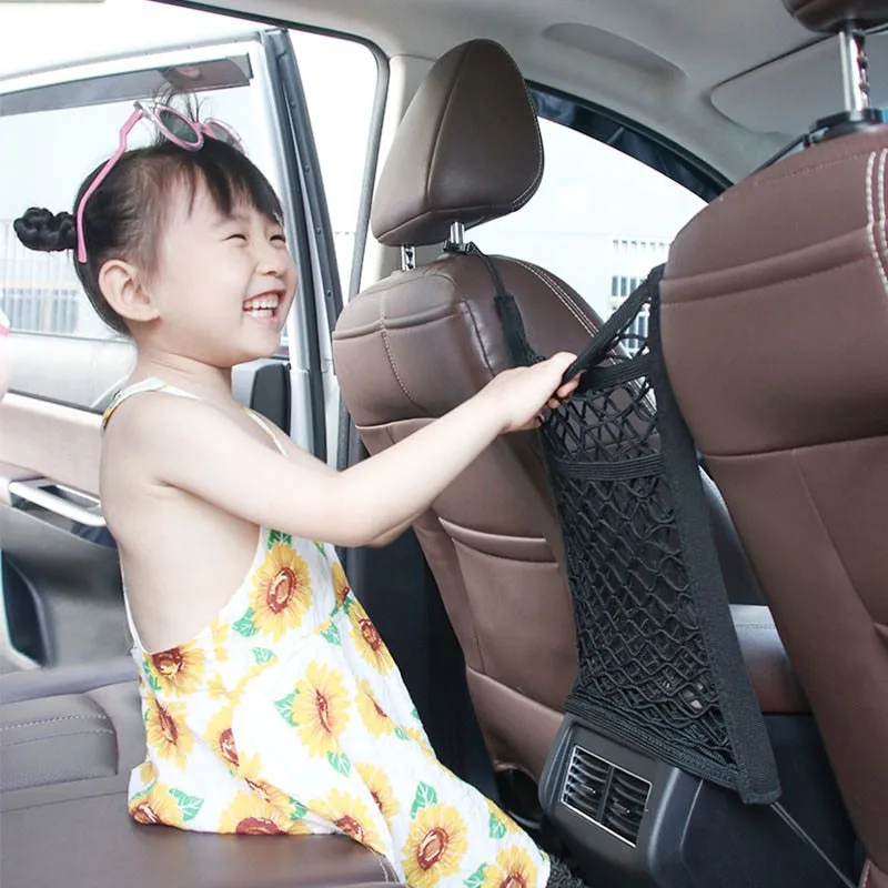 1Pc Universal Elastic Polyester Car Truck Seat Mesh Storage Net Bag Organizer Holder Pocket