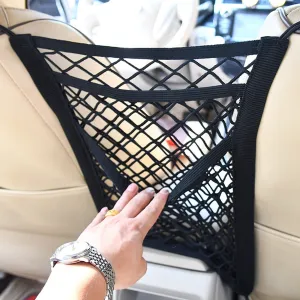 1Pc Universal Elastic Polyester Car Truck Seat Mesh Storage Net Bag Organizer Holder Pocket