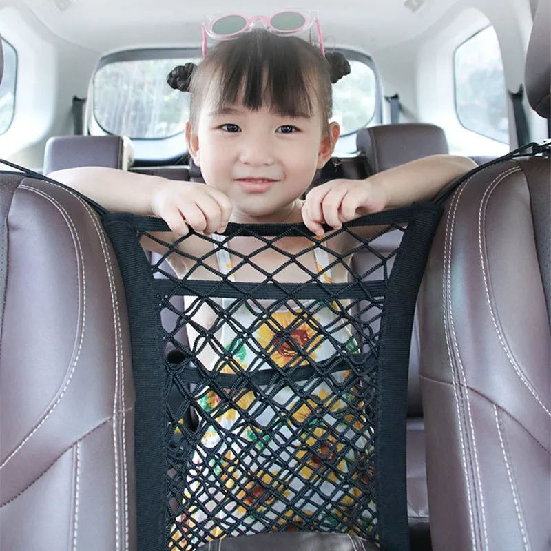 1Pc Universal Elastic Polyester Car Truck Seat Mesh Storage Net Bag Organizer Holder Pocket