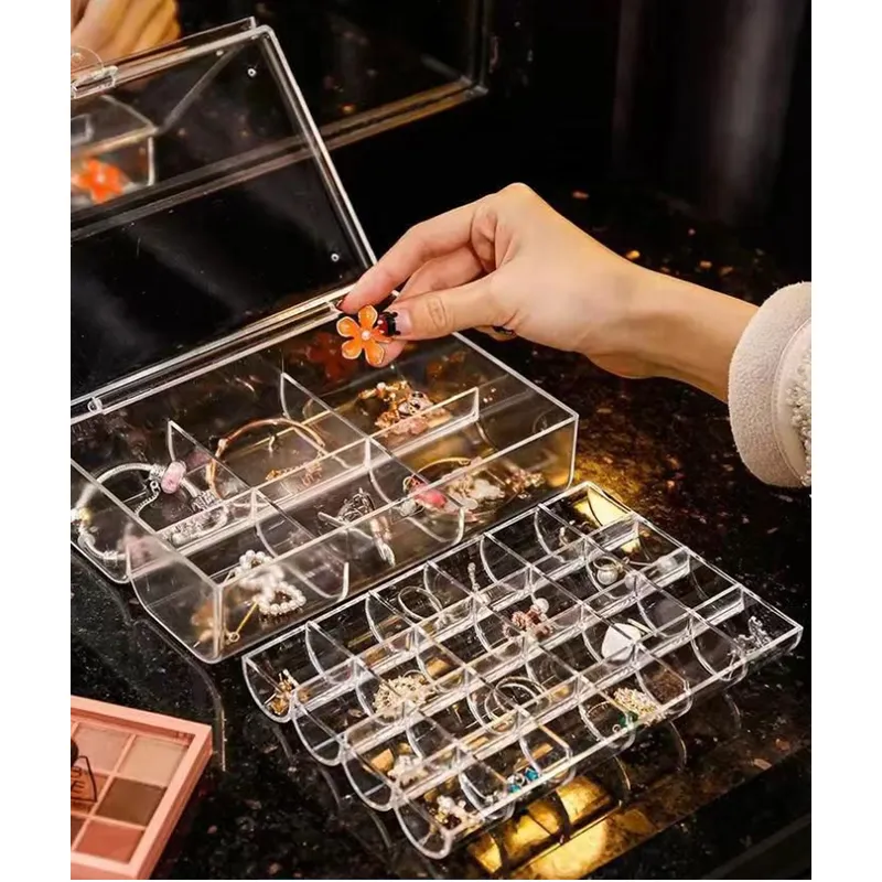 2 Tier Acrylic Division Jewelry Organizer Eo-27