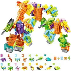 20-Piece Transforming Dinosaur Robot Set for Kids - Fun STEM Learning