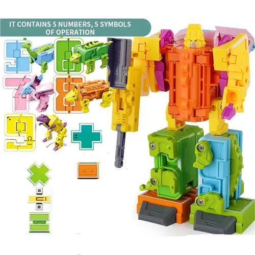 20-Piece Transforming Dinosaur Robot Set for Kids - Fun STEM Learning