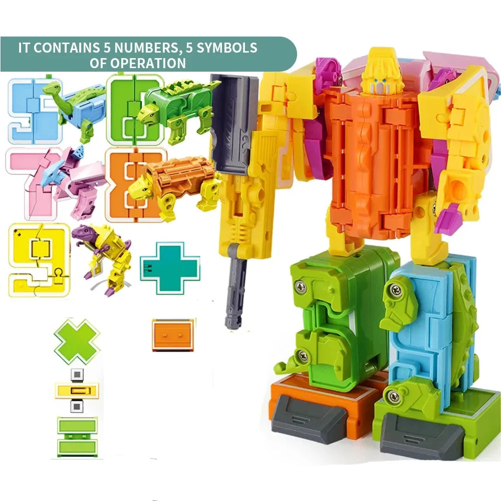 20-Piece Transforming Dinosaur Robot Set for Kids - Fun STEM Learning