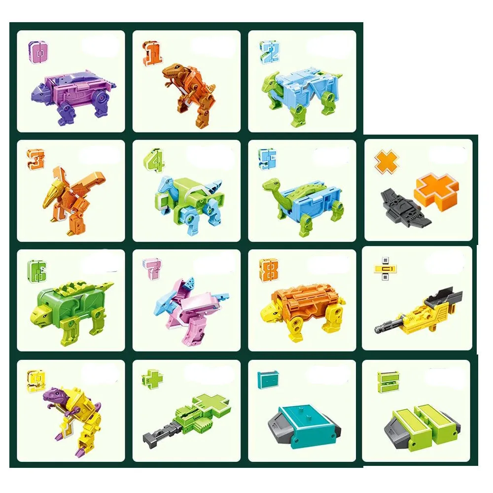 20-Piece Transforming Dinosaur Robot Set for Kids - Fun STEM Learning