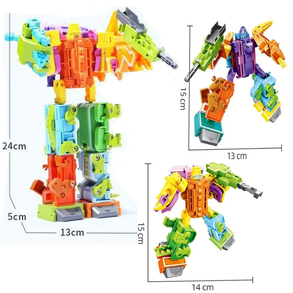 20-Piece Transforming Dinosaur Robot Set for Kids - Fun STEM Learning