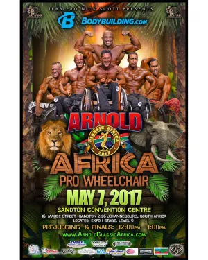 2017 Arnold Classic Africa Pro Wheelchair - 11x17 Signed Posters