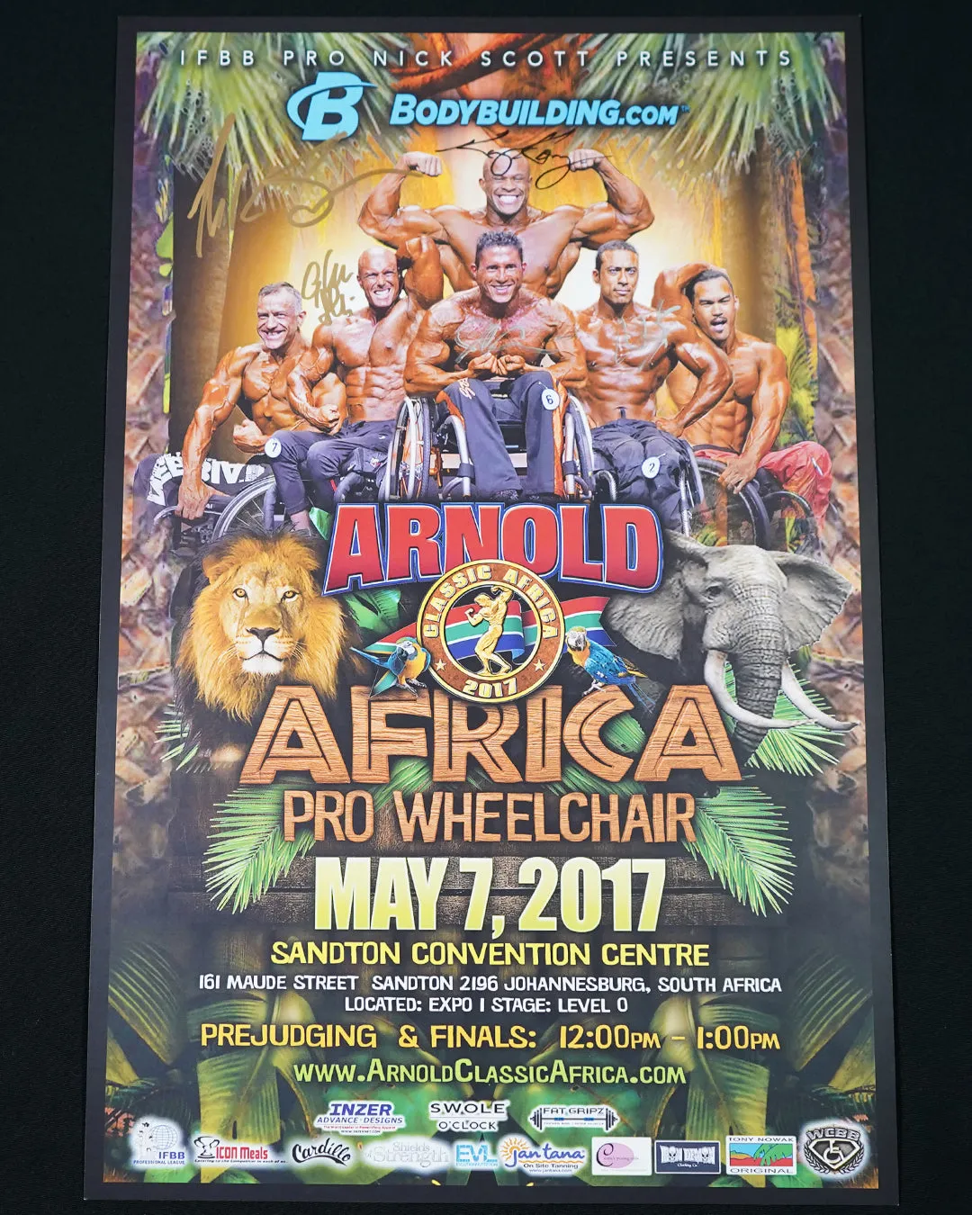 2017 Arnold Classic Africa Pro Wheelchair - 11x17 Signed Posters