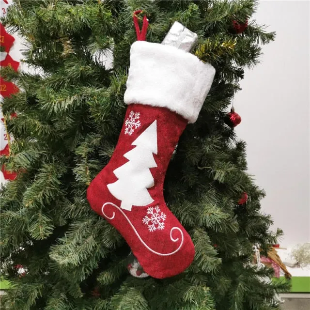 2021 Christmas Stockings Socks Gift Candy Bag Christmas Decorations