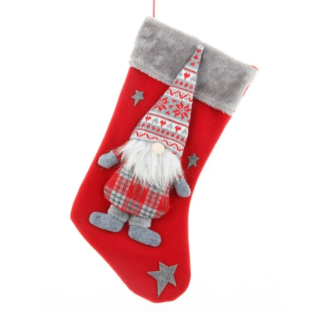 2021 Christmas Stockings Socks Gift Candy Bag Christmas Decorations