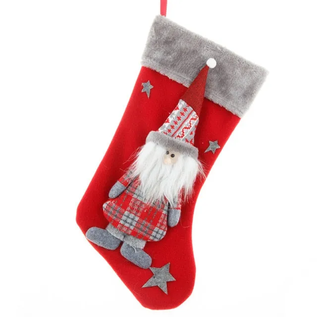 2021 Christmas Stockings Socks Gift Candy Bag Christmas Decorations