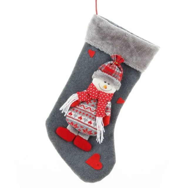 2021 Christmas Stockings Socks Gift Candy Bag Christmas Decorations