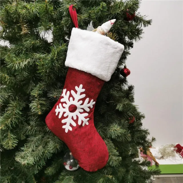 2021 Christmas Stockings Socks Gift Candy Bag Christmas Decorations