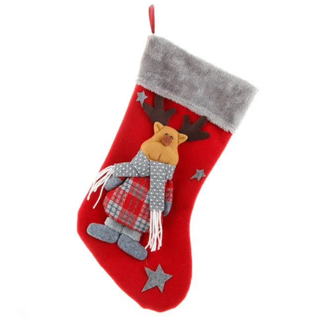2021 Christmas Stockings Socks Gift Candy Bag Christmas Decorations