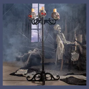 3-In-1 Skull Candelabra Animated Prop