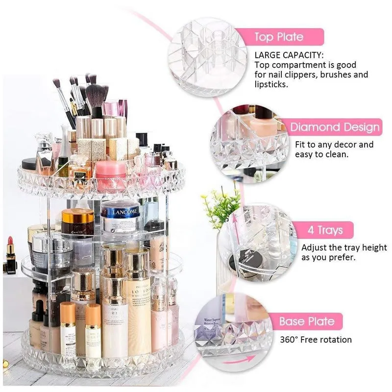 360 Degree Rotating Acrylic Makeup Organizer F42-8-788