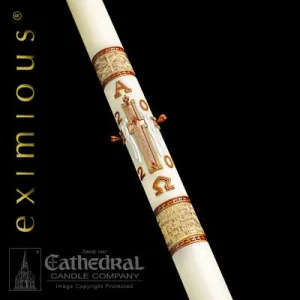 4" x 42" Luke 24 Eximious Paschal Candle