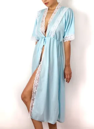 70s vintage night robe, lace details