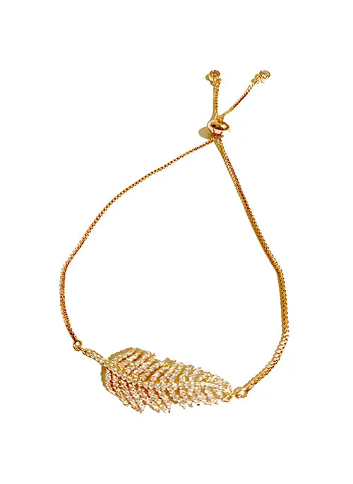 Abigail Feather Bracelet