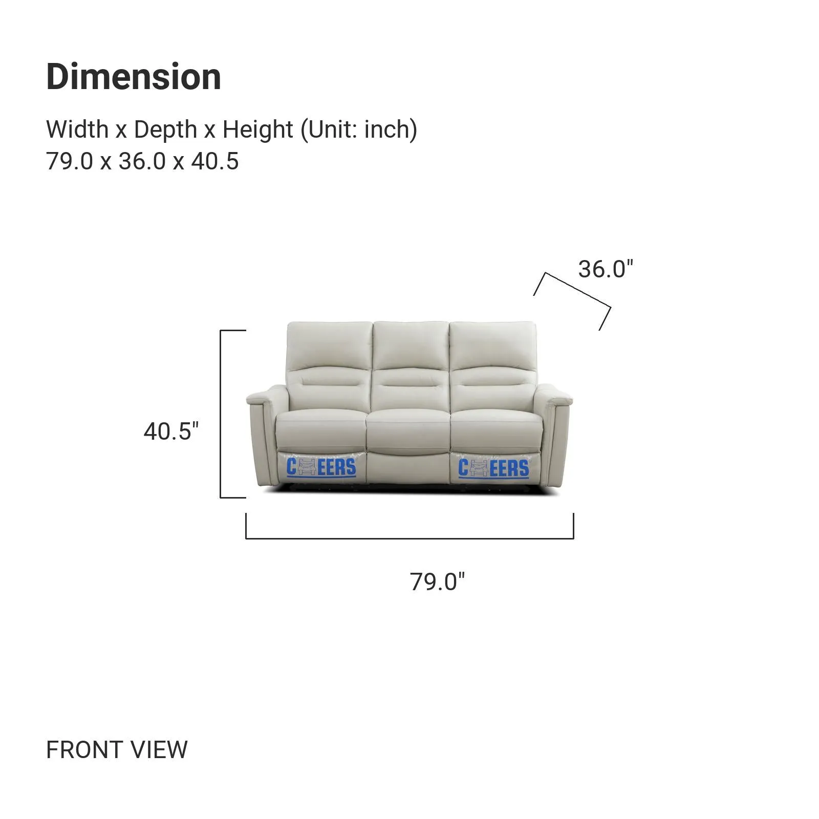 ALEXANDER Leather Power Motion 3 Seater Sofa – Cheers