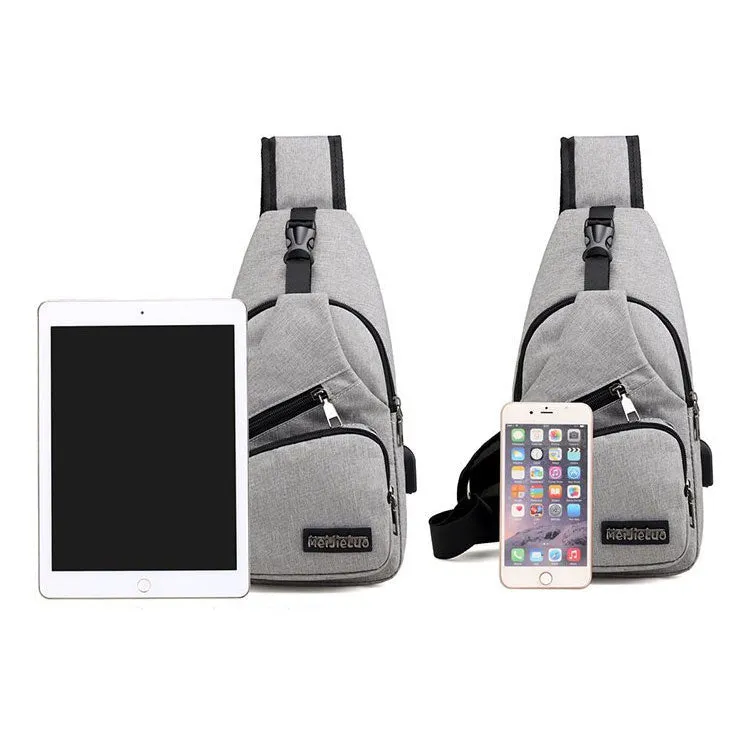 Anti-Theft Crossbody Shoulder Bag Travel Sling Bag with USB Charger Port