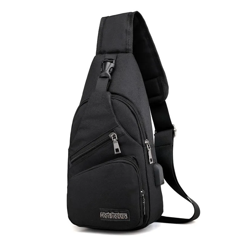 Anti-Theft Crossbody Shoulder Bag Travel Sling Bag with USB Charger Port