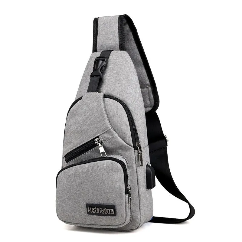 Anti-Theft Crossbody Shoulder Bag Travel Sling Bag with USB Charger Port