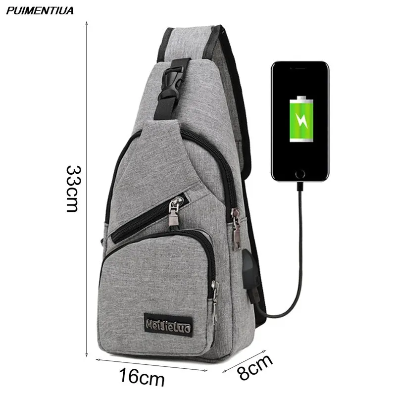 Anti-Theft Crossbody Shoulder Bag Travel Sling Bag with USB Charger Port