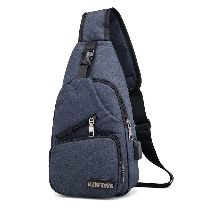Anti-Theft Crossbody Shoulder Bag Travel Sling Bag with USB Charger Port