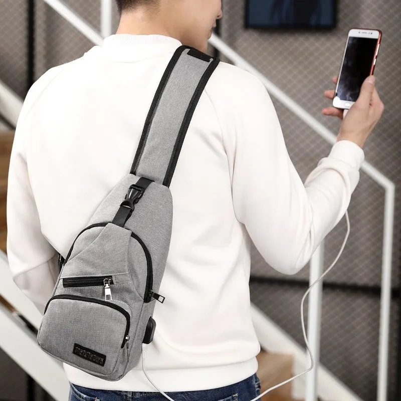 Anti-Theft Crossbody Shoulder Bag Travel Sling Bag with USB Charger Port