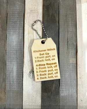 Artisanthropy Wood Kitchener Stitch Tool Bag Tag
