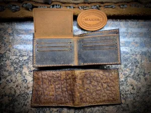 Badlands Bison Bi fold wallet with ID Window, Leather Wallet, Men's Wallet, Bison Leather Wallet