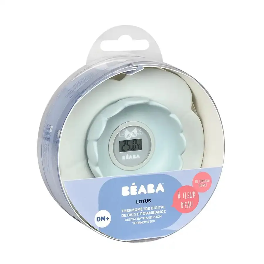 Beaba Lotus Multi-Functional Bath Thermometer (Green/Blue)
