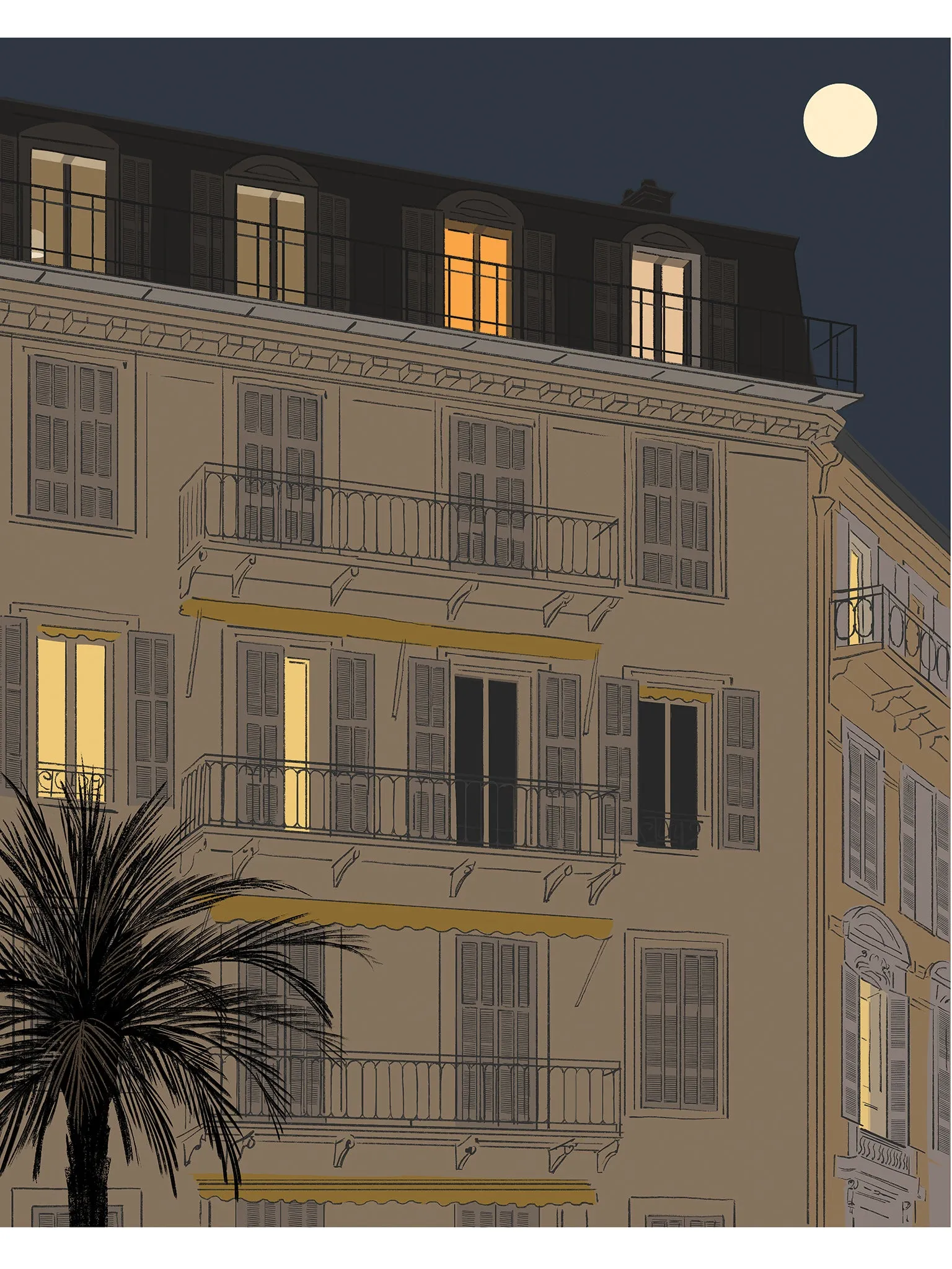 BEAUTIFUL MOON OVER NICE