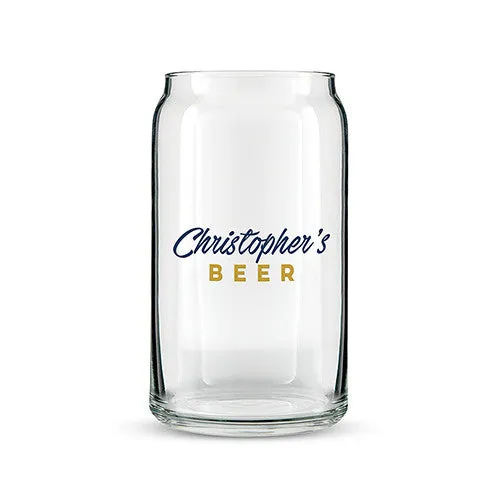 Beer Can Shaped Glass Personalized - Casual Printing