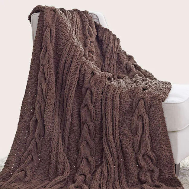 Bernat Horseshoe Cable Blanket