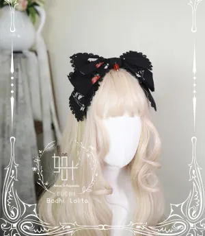 (BFM)Bodhi Lolita~Strawberry Fruit Tea~Elegant Lolita Headdress Lolita Hair Accessory