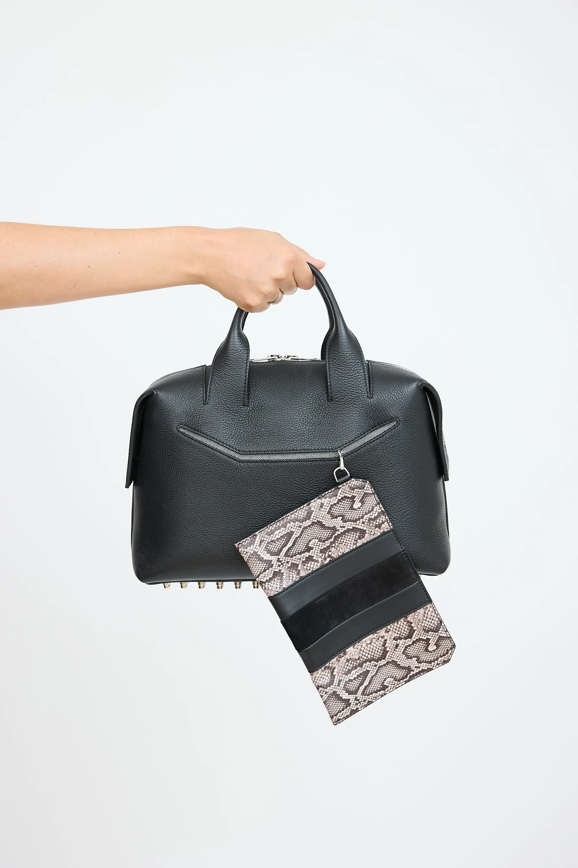 Black & Beige Leather Rogue Bag