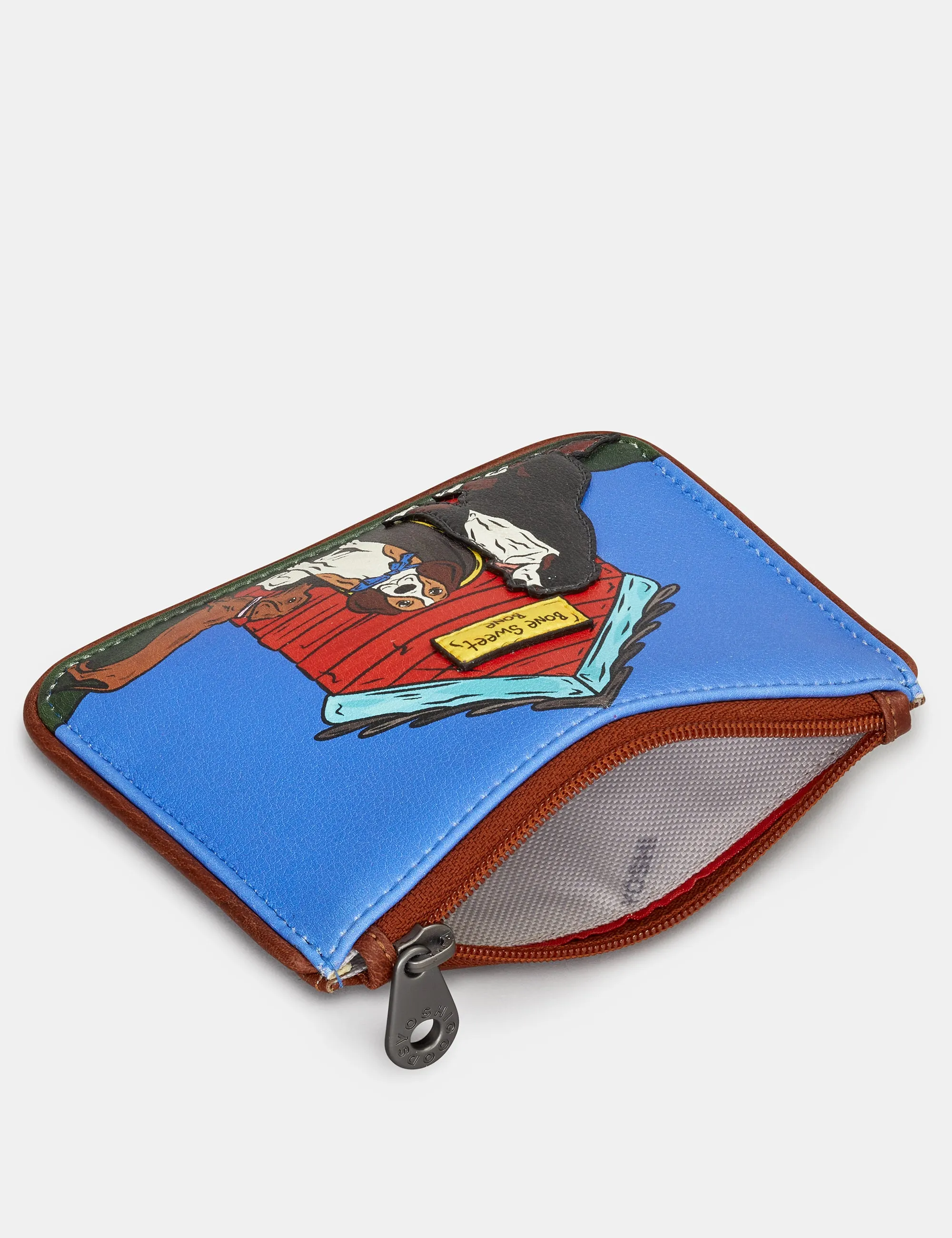 Bone Sweet Bone Zip Top Leather Purse