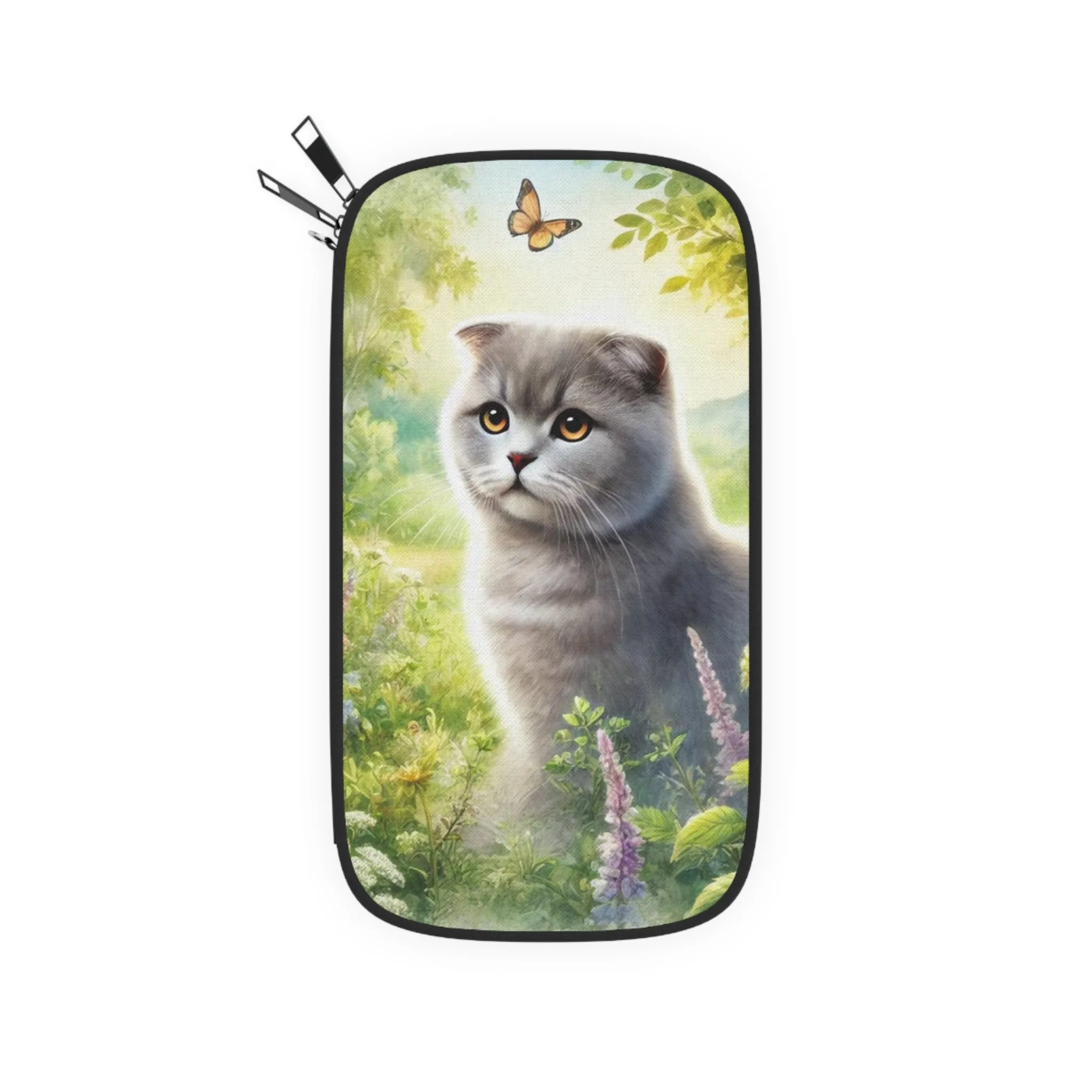 British Fold - Cat Lover - Passport Wallet - Travel Gift