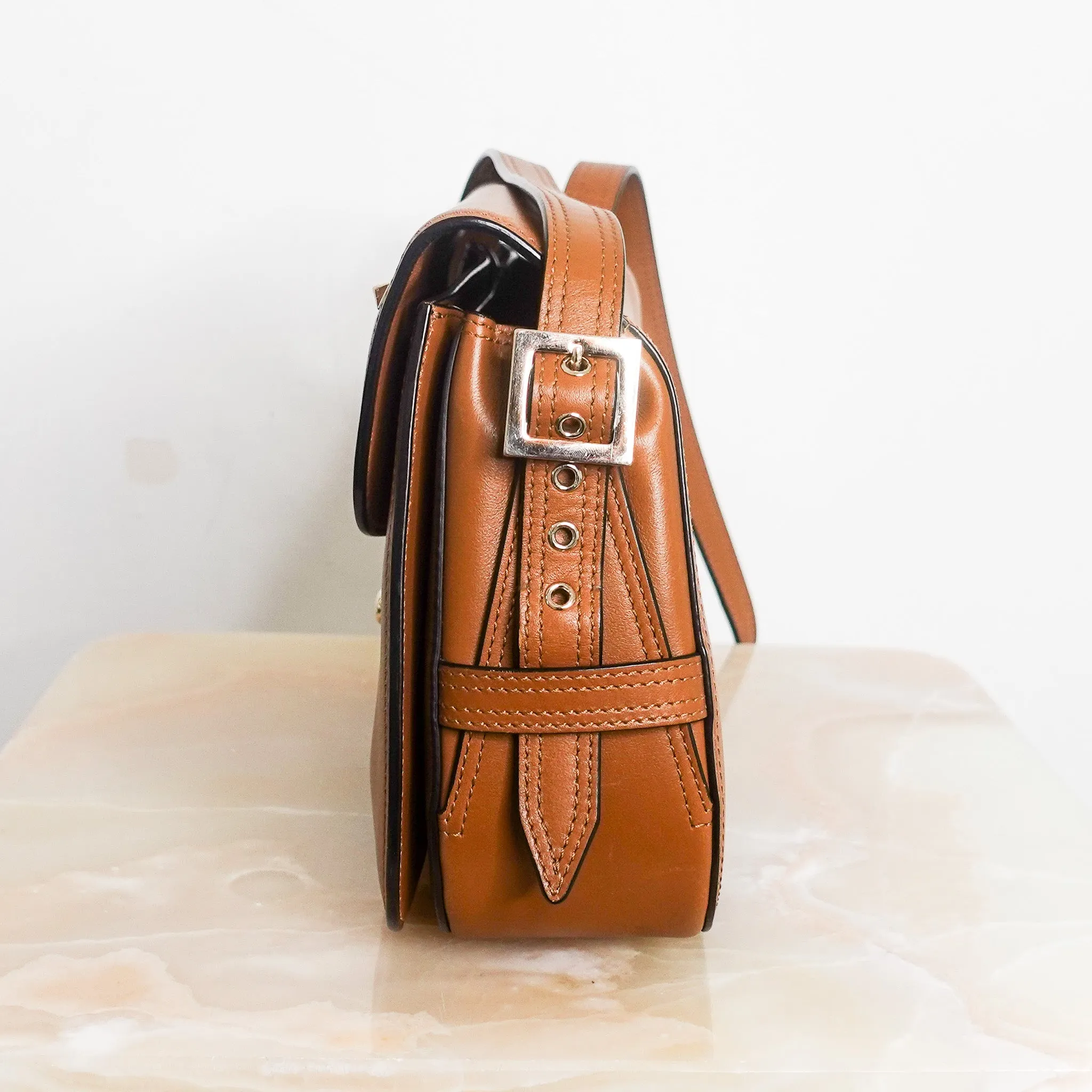 Brown rockstud crossbody RRP £2k- Final Sale