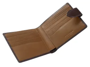 Byron & Brown - Gentleman's Classic 8 Card Contrast Colour Wallet - Italian Leather - Gift Boxed - 2 Colours