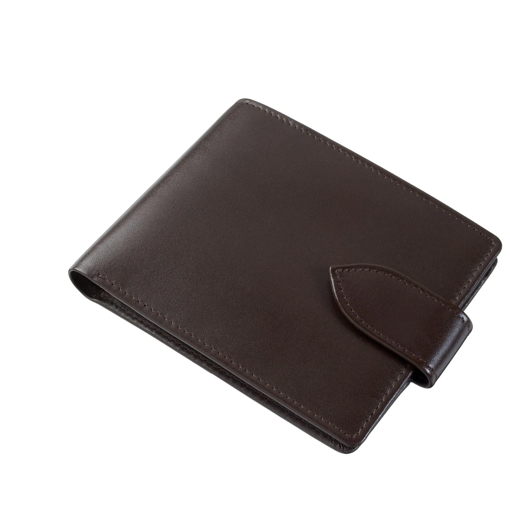 Byron & Brown - Gentleman's Classic 8 Card Contrast Colour Wallet - Italian Leather - Gift Boxed - 2 Colours
