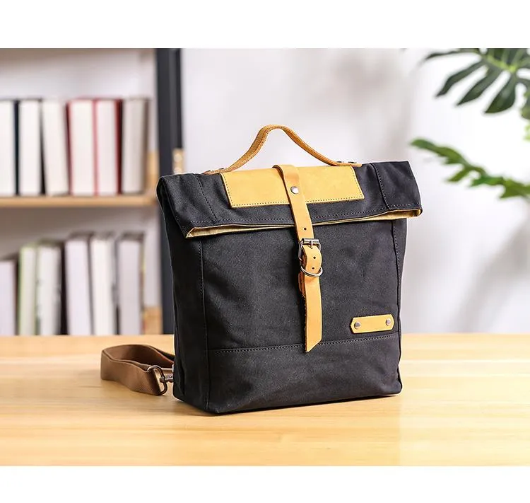 Canvas Mens Womens Small 13'' Side Bag Courier Bag Messenger Bag for Men