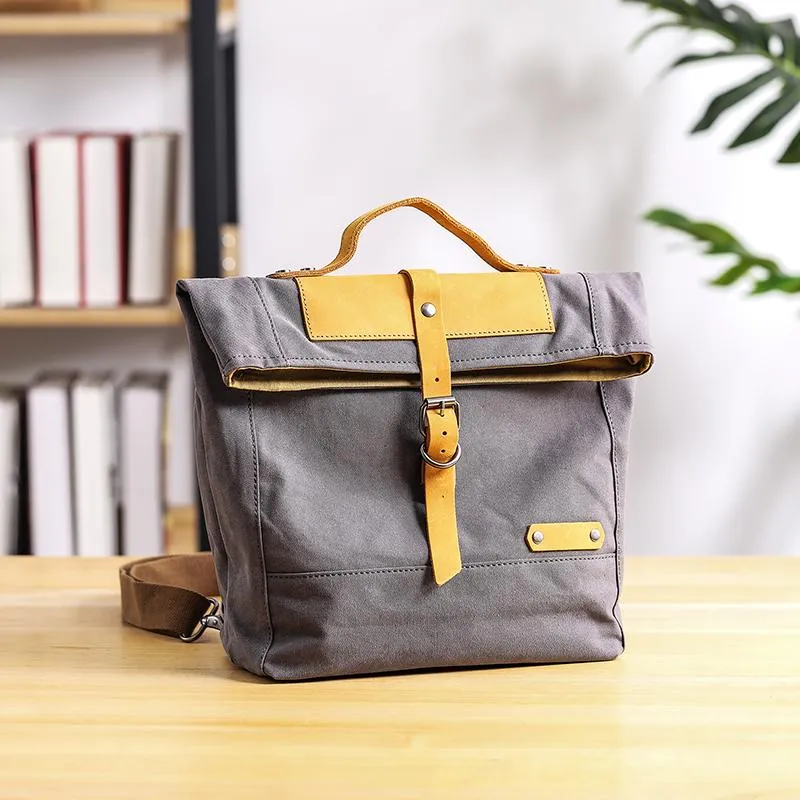 Canvas Mens Womens Small 13'' Side Bag Courier Bag Messenger Bag for Men