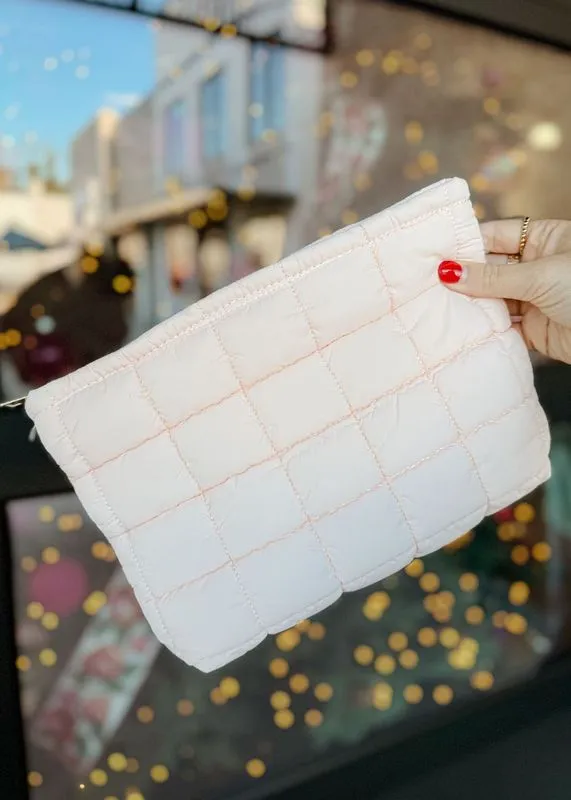 Carryall Quilted Cosmetic Pouch